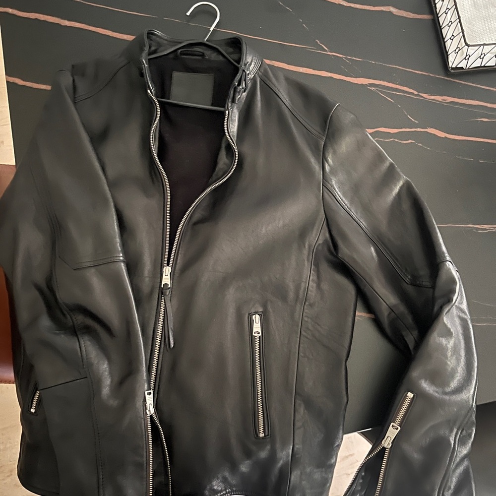 All saints Cora leather Jacket. Black size XXL. Worn maybe 10-12 times.